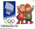 Logo ve maskotlar Haakon ve Kristin Lillehammer Olimpiyatları 1994, Norveç. 1737 sporcuların 67 ülkeden katıldı